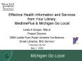Effective Health Information and Services from Your Library: MedlinePlus PowerPoint PPT Presentation