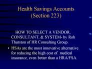 Health Savings Accounts Section 223
