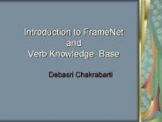Introduction to FrameNet and Verb Knowledge Base