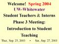 Welcome Spring 2004 UWWhitewater PowerPoint PPT Presentation