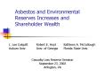 Asbestos and Environmental Reserves Increases and Shareholder Wealth PowerPoint PPT Presentation