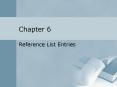 Reference List Entries PowerPoint PPT Presentation