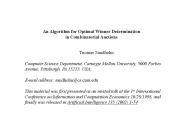 An Algorithm for Optimal Winner Determination