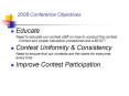 2008 Conference Objectives PowerPoint PPT Presentation