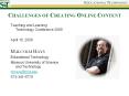 Challenges of Creating Online Content PowerPoint PPT Presentation