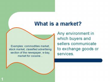 What is a market