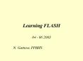 Learning FLASH PowerPoint PPT Presentation