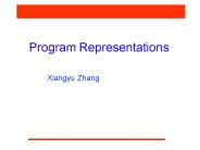 Program Representations