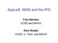 AppLeS, NWS and the IPG PowerPoint PPT Presentation