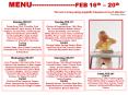 MENUFEB 16th 20th PowerPoint PPT Presentation