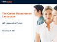 The Online Measurement Landscape PowerPoint PPT Presentation