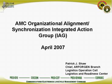 AMC Organizational Alignment