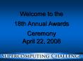 Welcome to the 18th Annual Awards Ceremony PowerPoint PPT Presentation