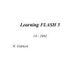 Learning FLASH 5 PowerPoint PPT Presentation