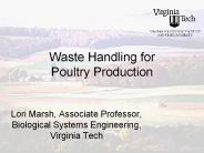 Waste Handling for Poultry Production