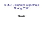6.852: Distributed Algorithms Spring, 2008