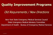 Quality Improvement Programs Old Requirements / New Directions
