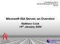 Microsoft ISA Server Seminar PowerPoint PPT Presentation