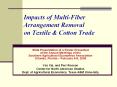 Impacts of Multi-Fiber Arrangement Removal on Textile PowerPoint PPT Presentation