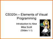 CS320n Elements of Visual Programming
