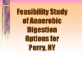 Feasibility Study of Anaerobic Digestion Options for Perry, NY PowerPoint PPT Presentation