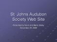 St. Johns Audubon Society Web Site PowerPoint PPT Presentation