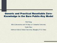 Generic and Practical Resettable ZeroKnowledge in the Bare PublicKey Model