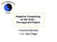 Adaptive Computing on the Grid  PowerPoint PPT Presentation