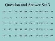 Question and Answer Set 3