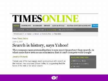 Making the Web searchable, or the Future of Web Search