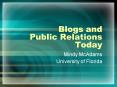 Blogs and Public Relations Today PowerPoint PPT Presentation