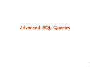 Advanced SQL Queries