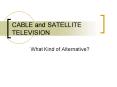CABLE and SATELLITE TELEVISION PowerPoint PPT Presentation