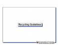 Recycling Guidelines PowerPoint PPT Presentation