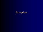 Exceptions