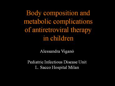 Body composition and