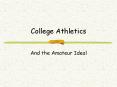 College Athletics PowerPoint PPT Presentation