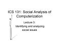 ICS 131: Social Analysis of Computerization PowerPoint PPT Presentation