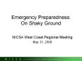 Emergency Preparedness: On Shaky Ground PowerPoint PPT Presentation