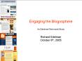 Engaging the Blogosphere PowerPoint PPT Presentation