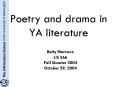Poetry and drama in YA literature PowerPoint PPT Presentation
