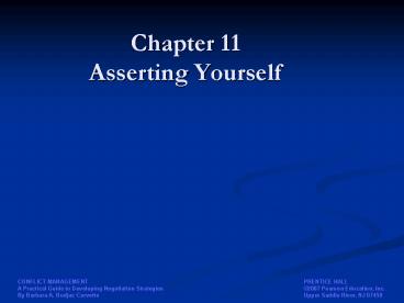 Chapter 11 Asserting Yourself
