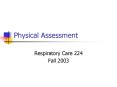Physical Assessment PowerPoint PPT Presentation