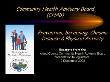 Community Health Advisory Board CHAB