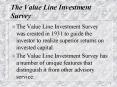 The Value Line Investment Survey: PowerPoint PPT Presentation