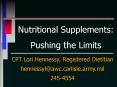 Nutritional Supplements: PowerPoint PPT Presentation