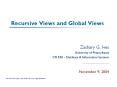 Recursive Views and Global Views PowerPoint PPT Presentation