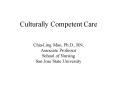 Culturally Competent Care PowerPoint PPT Presentation