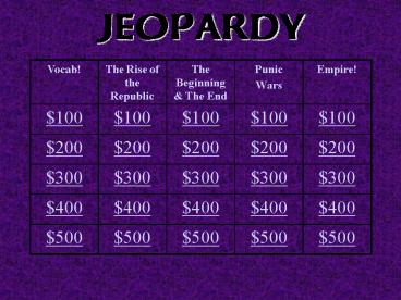 JEOPARDY