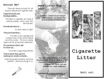 Cigarette Litter